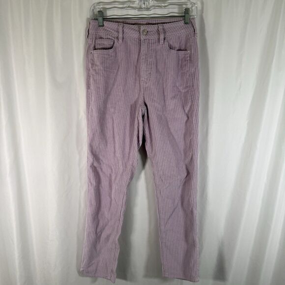 Pacsun Corduroy Pants Women's 25 Purple Mom Jean Button Zip 100% Cotton - Picture 1 of 10